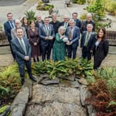 The contract signing for the development of a new café and restaurant at Vandeleur Walled Garden and Visitor Centre | Picture: Brian Arthur