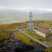 A mast pictured north of the village of Moneyneany, on White Mountain just off Moydamlaght Road.