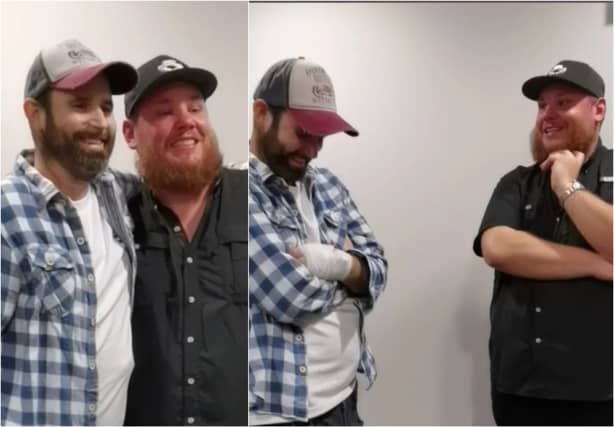 Offaly man James Dooley with country music star Luke Combs