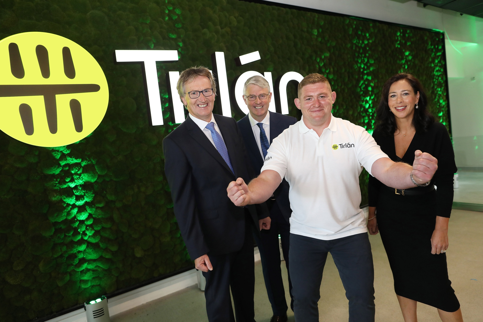 Irish rugby international Tadhg Furlong with John Murphy, Chairman, Tirlán, Jim Bergin, CEO, Tirlán and Nicola O’Connell, Head of Commercial, Tirlán