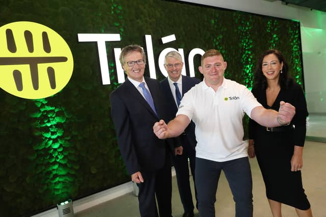 Irish rugby international Tadhg Furlong with John Murphy, Chairman, Tirlán, Jim Bergin, CEO, Tirlán and Nicola O’Connell, Head of Commercial, Tirlán