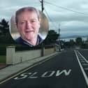 Part of the Active Travel scoping will investigate the possibility of a footpath continuing from Dunkineely out to the GAA pitch. Inset Cllr Noel Jordan.