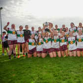 O’Raghallaighs/St Oliver Plunketts celebrate with the Cup after winning Intermediate Championship final. PHOTO: Warren Matthews