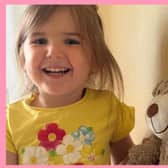 Eve Crowe and her bear Nicky, safely returned to her after his adventures | PICTURE: Cathal Crowe on Facebook