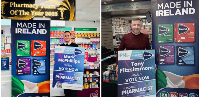 (Left) Marks McPhillips Marks Staywell Pharmacy, Ardee. (Right) Tony Fitzsimmons Collon Pharmacy, Collon