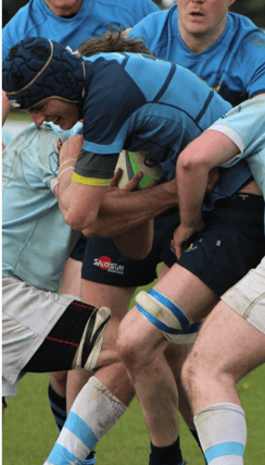 Kilfeacle and District’s Brian Barlow making the hard yards against Limerick side St Mary’s at Corbally on Sunday last