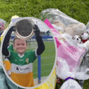 Tributes at the scene where Ronan Wilson (inset) lost his life. (North West Newspix)