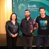 KCETB Director of FET Martha Bolger, Tomm Moore founder of Cartoon Saloon; bilingual scealaí/ storyteller Niall De Búrca and KCETB Adult Education Officer Bernadette O’Rourke