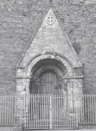 The doorway at St Lachtain's in Freshford
