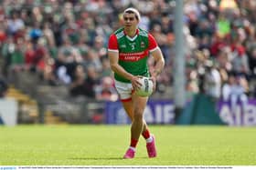 Oisin Mullin is pictured in action for Mayo.