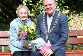 Breda O'Donoghue and Mayor Joe Malone