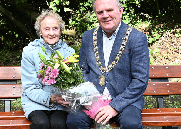 Breda O'Donoghue and Mayor Joe Malone