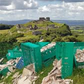 The illegal dumping at one of the top tourist attractions in Laois last July  was widely condemned. Dumped tiles Picture Credit Dunamase  Community Alert