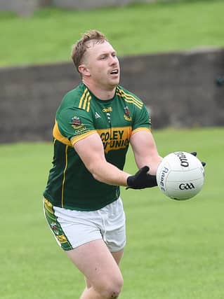 Fergal Malone getting Cooley attacking. Pic Arthur Kinahan