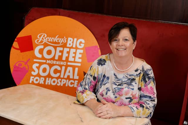 Coffee morning superhost Ursula McKeogh at the launch of Bewley’s Big Coffee Morning Social for Hospice | PICTURE: Conor McCabe