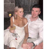 Declan Hannon and Louise Cantillon pictured on Thursday night, the eve of their wedding