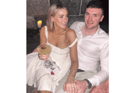 Declan Hannon and Louise Cantillon pictured on Thursday night, the eve of their wedding
