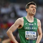 Mark English competes in the men's 800m heats at the World Athletics Championships at the National Athletics Centre in Budapest. Photo by Sam Barnes/Sportsfiile