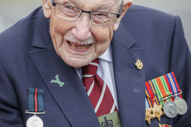 Sir Tom became a well-known figure when he raised £38 million for the NHS by walking 100 laps of his garden before his 100th birthday at the height of the first national Covid-19 lockdown in April 2020.