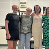 The Gallagher and Cassidy family alongside Helena Ní Ghallachóir and Celene Craig