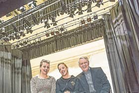 Marian Gaffney, Kevina Hayes and Brendan Corcoran at the launch of "Parade' by the Kilkenny Musical Society. Photo: Pat Moore.