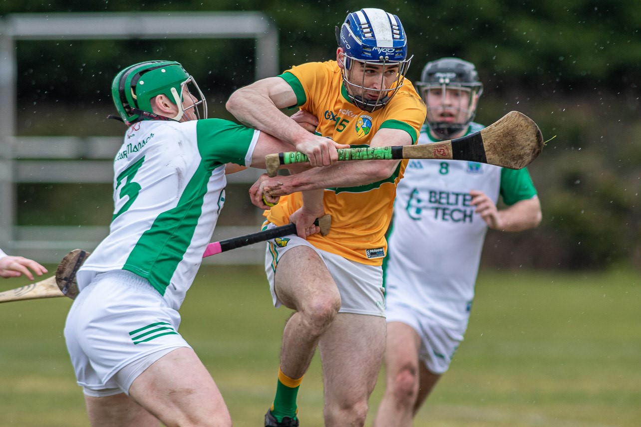 Pictured in action on the field of play is Joe Murray, Leitrim hurler and member of the Gaelic Players Association. Photo credit: Stefan Hoare
