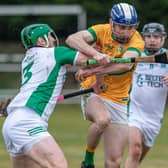 Pictured in action on the field of play is Joe Murray, Leitrim hurler and member of the Gaelic Players Association. Photo credit: Stefan Hoare