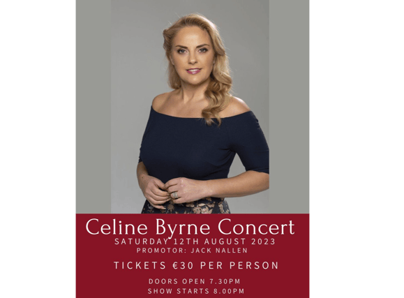 Celine Byrne will perform in concert at Hotel Minella in Clonmel on Saturday August 12