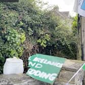 Alone he  stands: The groom cut a lonesome figure in Grange this Saturday after his  fiancée did a runner
