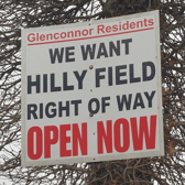 Residents at Rockfield, Glenconnor, Clonmel  now display posters seeking the return of their former right-of-way.