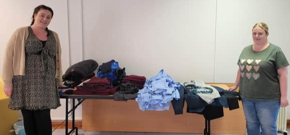 Focus Project volunteers getting everything ready for Pop Up Shop.