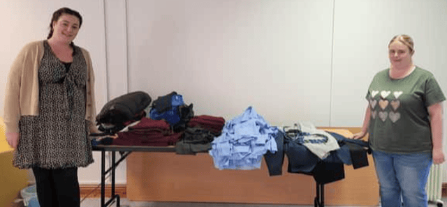Focus Project volunteers getting everything ready for Pop Up Shop.