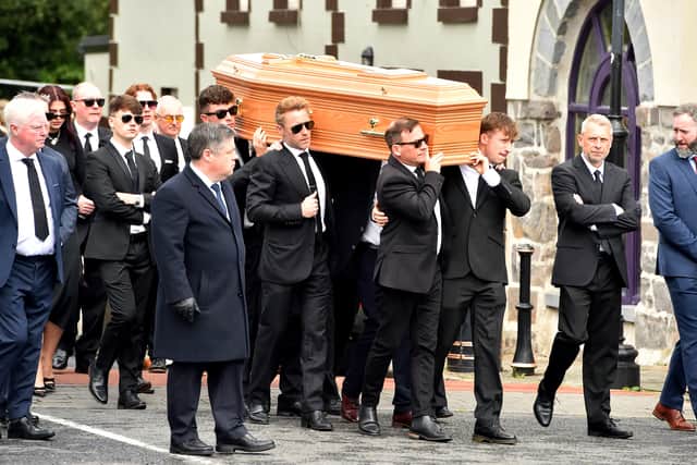 His father Gerry told the congregation that the text he received that evening was the worst news he had received in his life.