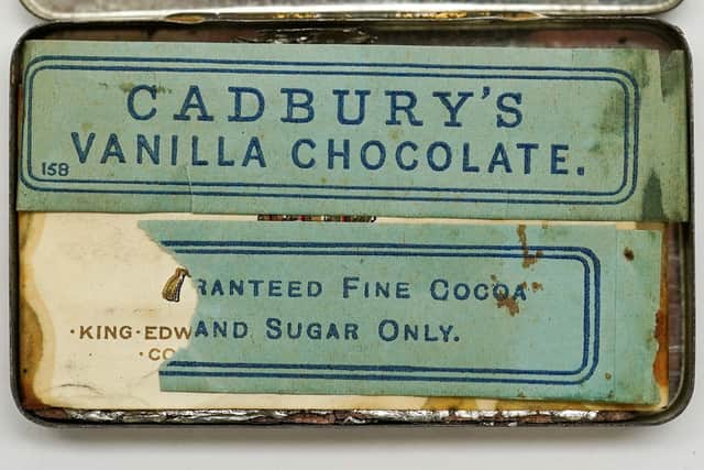 When nine-year-old Mary Ann Blackmore received the treat at her school in Durham in 1902, she decided not to eat the chocolate, and instead keep the tin and its contents as a token of the important royal event.