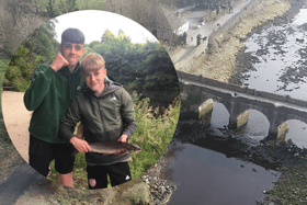 Oisin Doherty and Danny McDaid celebrate their catch