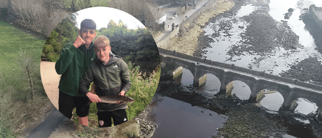Oisin Doherty and Danny McDaid celebrate their catch