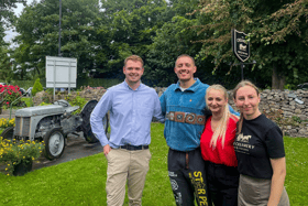 Dermot Kennedy with The Creamery Pub and Food Barn staff