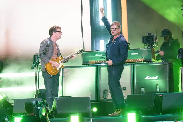But there were no other guests or additional musicians, with Albarn and Rowntree joined by guitarist Graham Coxon and bass player Alex James, the four founder members of Blur more than three decades ago.