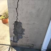 Crumbling cement and blocks caused by mica which makes the blocks weak