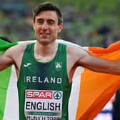 Mark English of Ireland celebrates after finishing third in the Men's 800m final. Photo: David Fitzgerald/Sportsfile