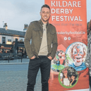 Singer Nathan Carter pictured with Orla Murtagh and Brian Flanagan of the Festival committee.