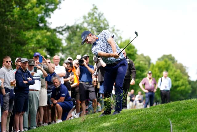“My thinking was if I just wallop it really, really hard can I kind of take all the earth that my ball is sitting in and just move it forward the three or four yards that I need.