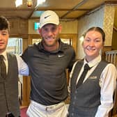 James Milner with staff members at Ballyliffin House and Tess Rose Spa. Photo: Ballyliffin House and Tess Rose Spa fb