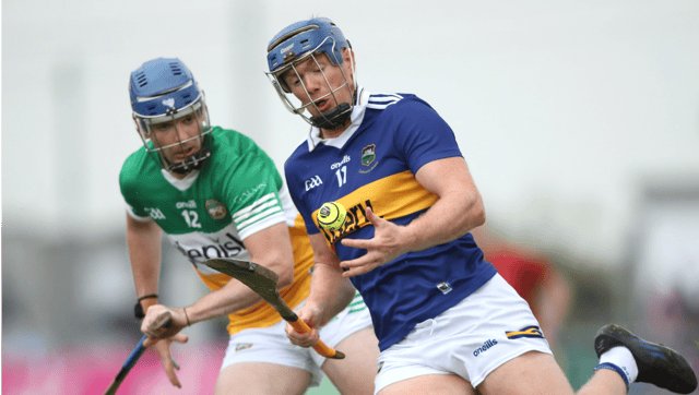 Tipperary’s Jason Forde, who has Offaly’s Adrian Cleary for company, prepares to take control of the ball in Tullamore last Saturday. Picture: Michael P Ryan/Sportsfile