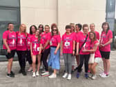 Caitriona Curran pictured with family members walking in memory of her mother Kathleen