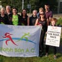 Members of Sliabh Ban AC road race committee, the Colum family, and representatives from Strokestown Park House and Famine Museum and representatives from Strokestown Tidy Towns committee