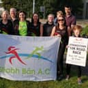 Members of Sliabh Ban AC road race committee, the Colum family, and representatives from Strokestown Park House and Famine Museum and representatives from Strokestown Tidy Towns committee