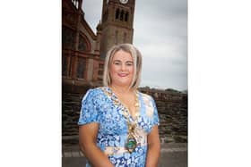 Cllr  Sandra Duffy  from Burnfoot is the new mayor of Derry