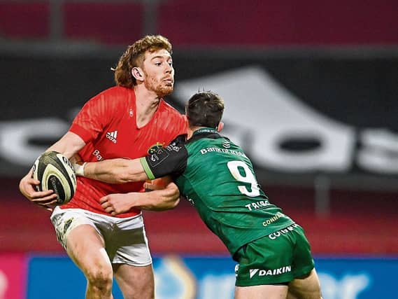 Munster's Ben Healy will be ready to spring from the bench today Picture: Ramsey Cardy/Sportsfile