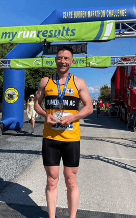 Dundrum AC’s Barry Hartnett, who won the Clare Burren Half Marathon